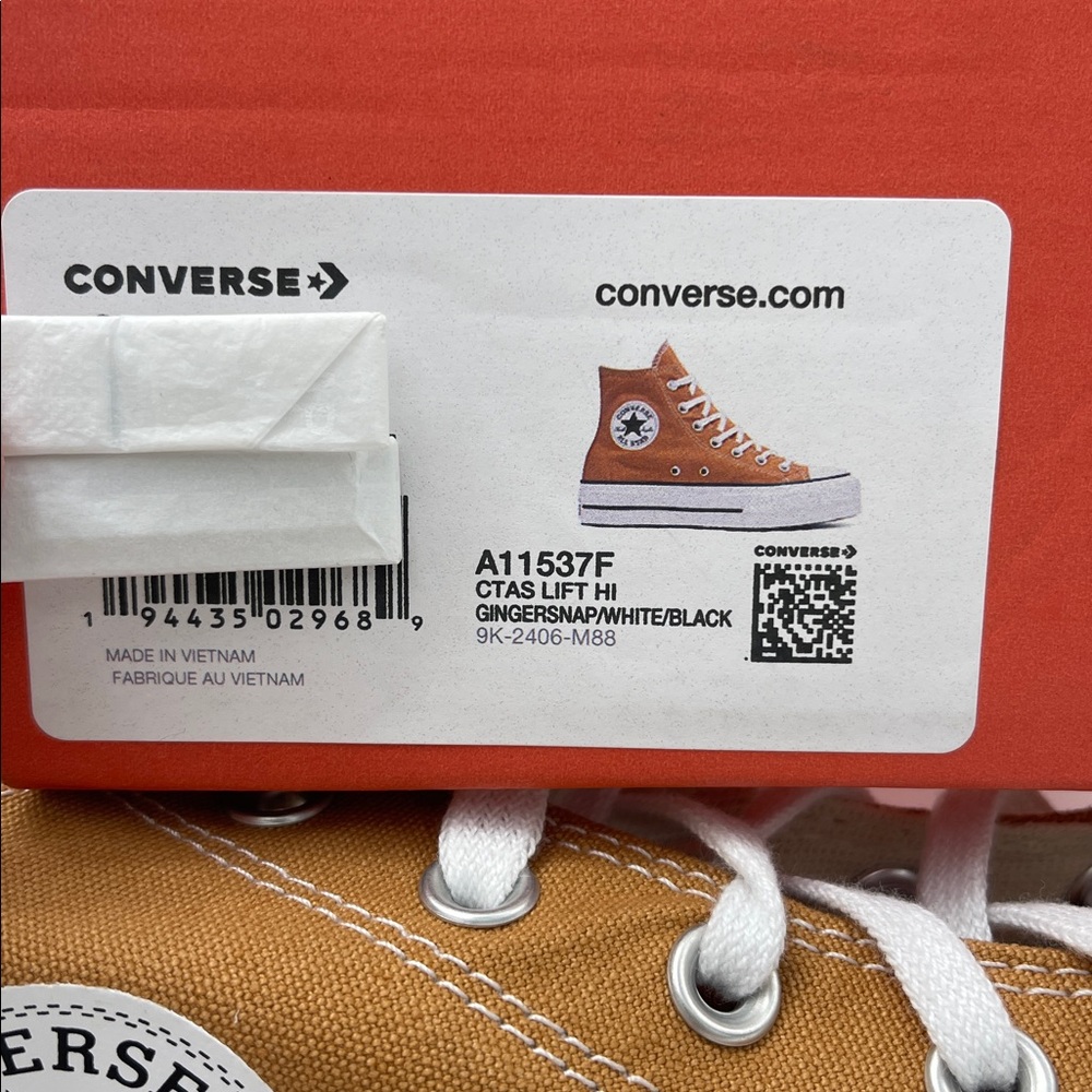 Converse WMNS CTAS LIFT HI
GINGERSNAP/WHITE/BLACK A11537F Platforms Sneakers - Picture 16 of 16